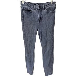 theory skinny jean grey acid wash olsen denim, women size 26